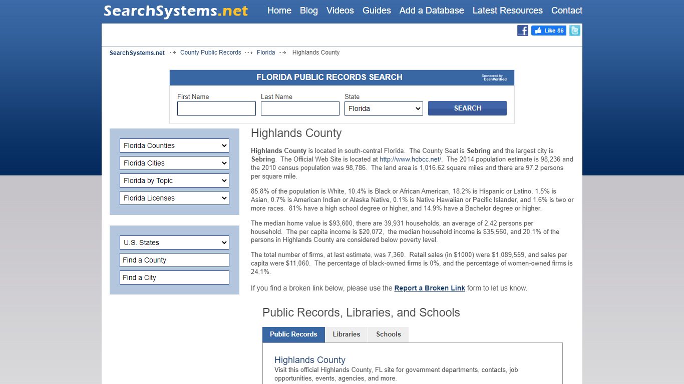 Highlands County Criminal and Public Records